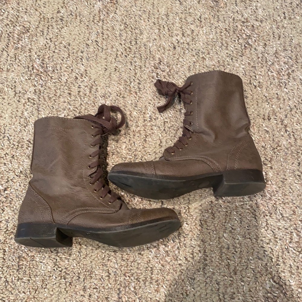 Brown Combat Boots